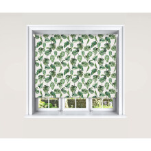 (180 cm Width x 140 cm Drop, Tropical Leaves) Lister Cartwright Blackout Roller Blinds Windows Child Safety Cut To Size Fitting Included Beautiful Design, Tropical Leaves