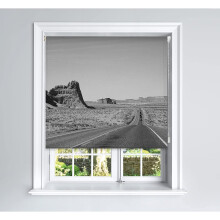 (150 cm Width x 140 cm Drop, Mountain Highway) Lister Cartwright Blackout Roller Blinds Windows Child Safety Cut To Size Fitting Included Beautiful Design, Mountain Highway