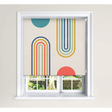 (150 cm Width x 140 cm Drop, Mono ) Lister Cartwright Blackout Roller Blinds Windows Child Safety Cut To Size Fitting Included Beautiful Design, Arches Mono