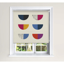 (150 cm Width x 140 cm Drop, Semicircle Multicolour) Lister Cartwright Blackout Roller Blinds Windows Child Safety Cut To Size Fitting Included Beautiful Design, Semicircle