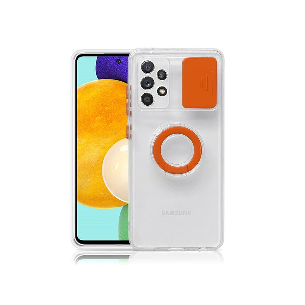 Compatible With Samsung A42 SM-A426B 5G - Orange Case With Camera Protection Hand Ring-image-OPC-P8R67DZ-NEW
