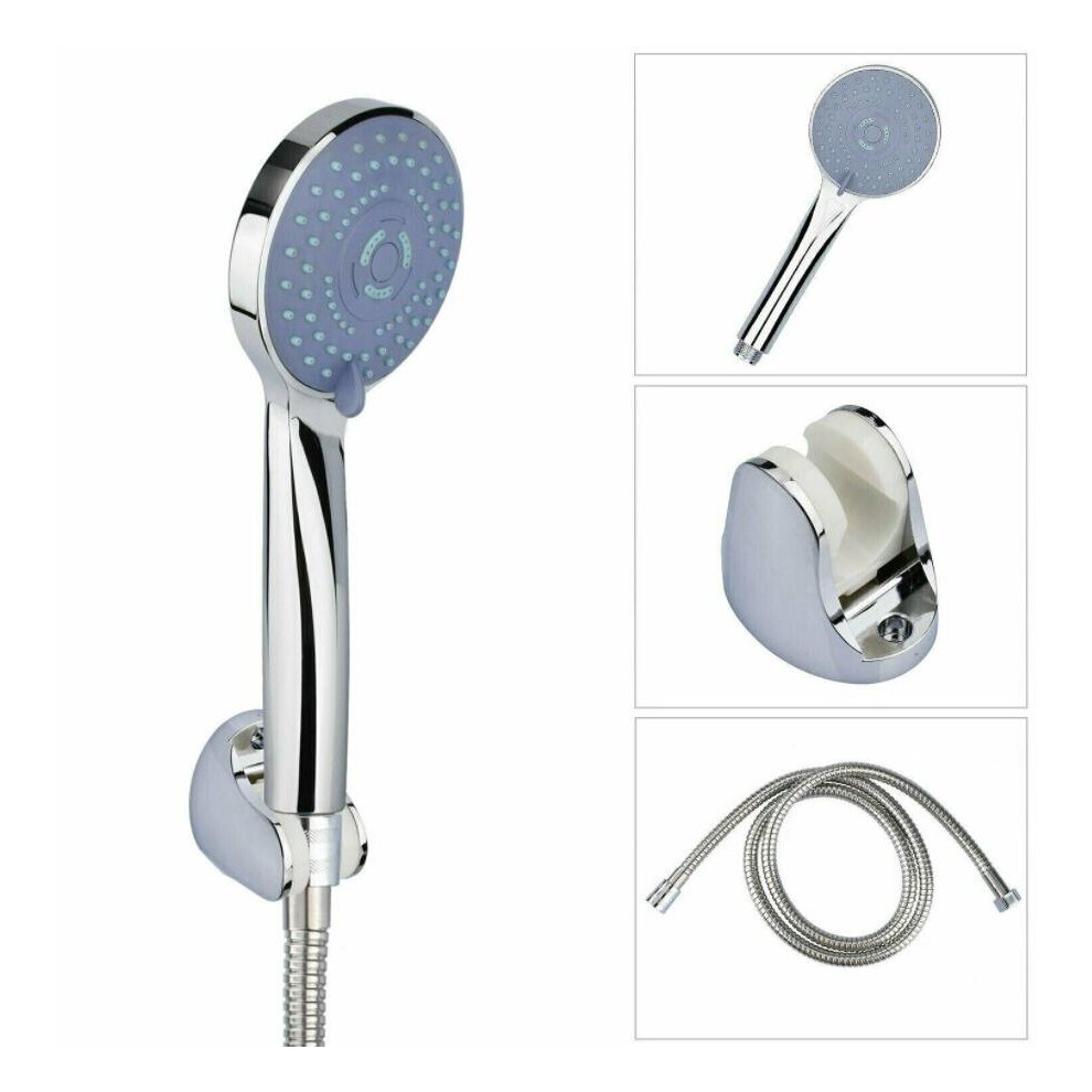 Shower Head Set Universal Chrome Anti-Limescale Bath With Hose