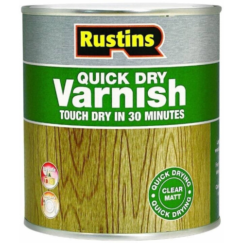 Rustins Rustins AVMC1000 1L Quick Dry Varnish - Matt Clear