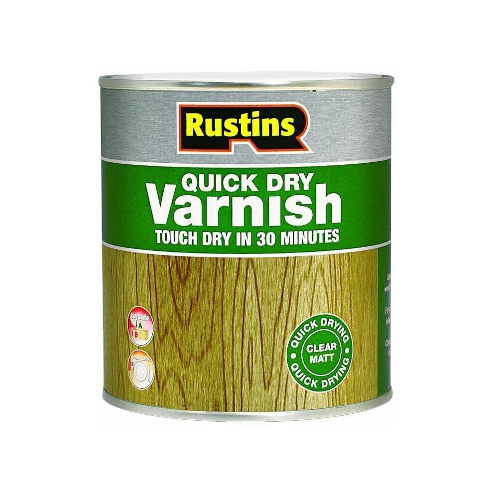 Rustins AVMC1000 1L Quick Dry Varnish - Matt Clear