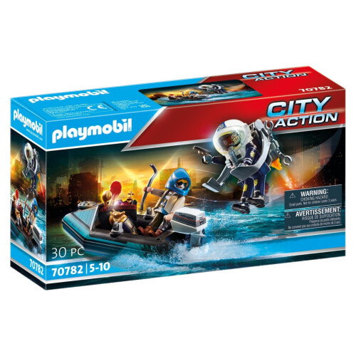 PLAYMOBIL PLAYMOBIL 70782 Policía con Jetpack y Canoa 2