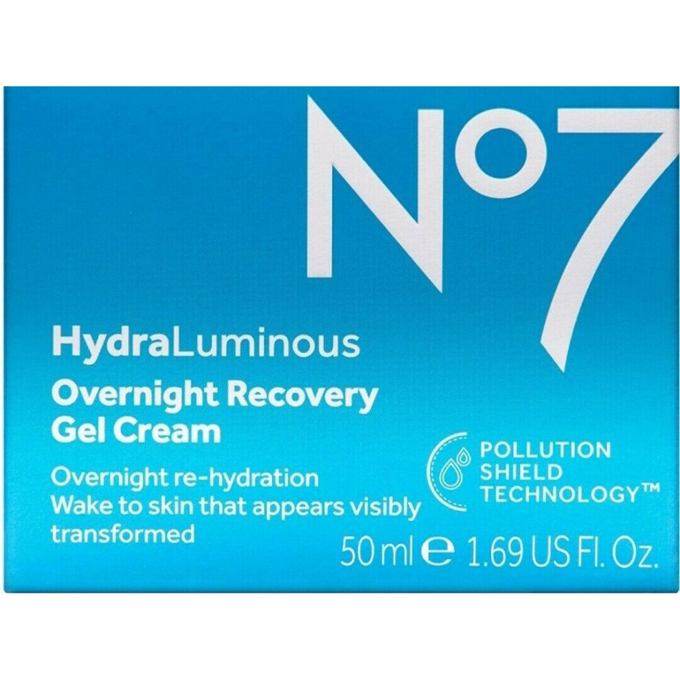 No7 HydraLuminous Overnight Recovery Gel Cream 50ml FREE P&P