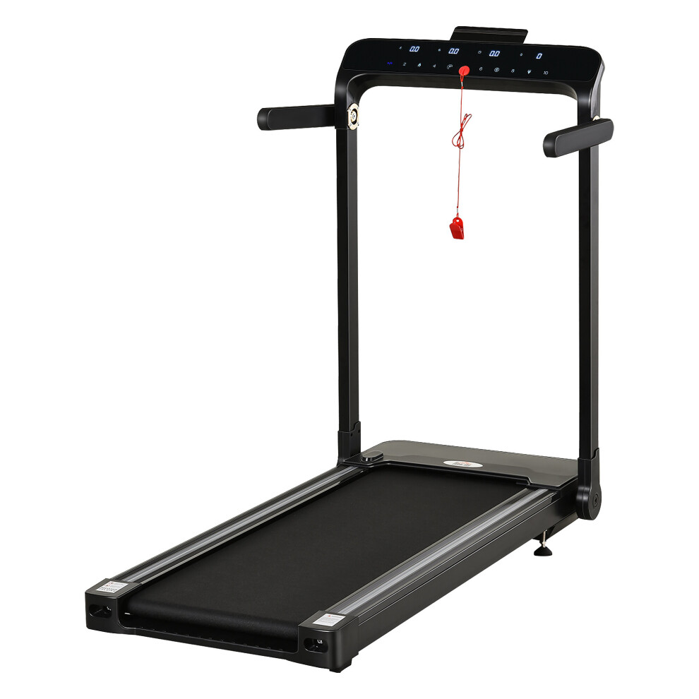 Homcom 600W Foldable Electric Treadmill With Lcd Screen Black