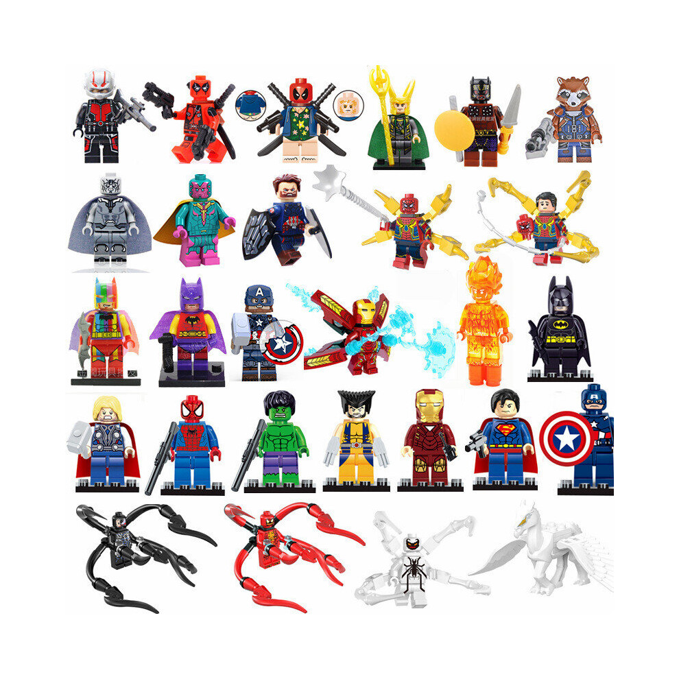 28PCS Superhero Venom Spider Man Minifigures Toys Fit Lego