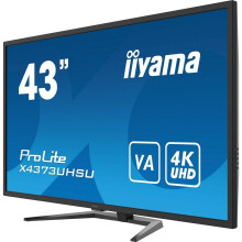 iiyama ProLite X4373UHSU-B1 - LED monitor - 43" (42.5" viewable) - 3840 x 2160 4K @ 60 Hz - VA - 400 cd/m - 4000:1 - 3