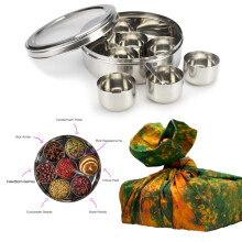 GIN MIX TIN WITH 7 BOTANICALS & HANDMADE 100% SILK WRAP SCARF WITH SPICE TIN