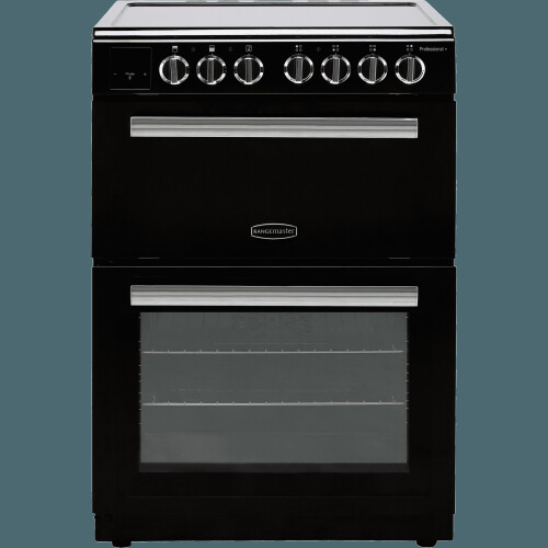 Rangemaster Rangemaster Professional Plus 60 PROPL60ECBL/C Electric Cooker with Ceramic Hob - Black / Chrome