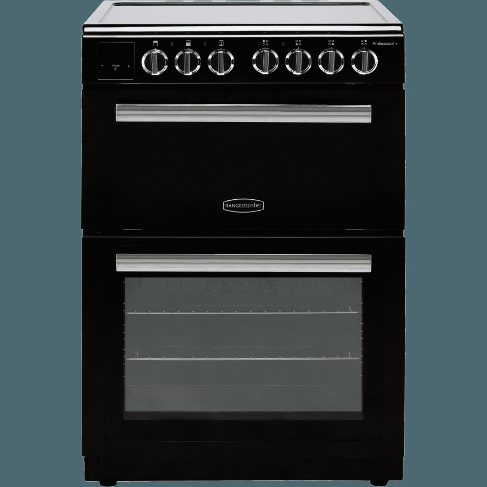 Rangemaster Professional Plus 60 Propl60ecbl/C Electric Cooker With Ceramic Hob - / Chrome Black