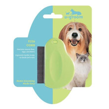PetEdge US1342 14 U-Groom Flea Comb with Contoured Grip
