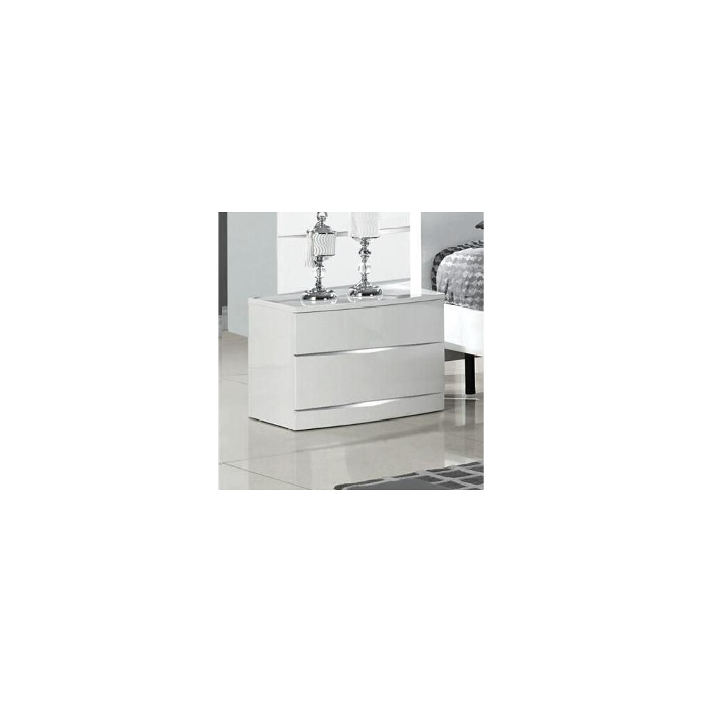 ARDEN/WIDNEY WHITE HIGH GLOSS BEDSIDE