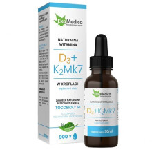 EkaMedica Naturalna witamina D3 + K2MK7, krople, 30 ml