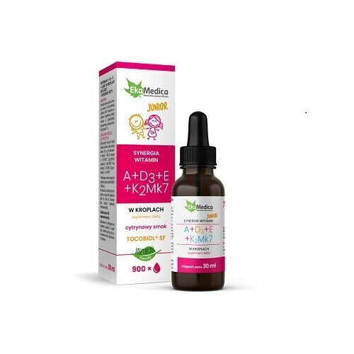 EKAMEDICA Witaminy JUNIOR A + D3 + E + K2Mk7 krople 30 ml