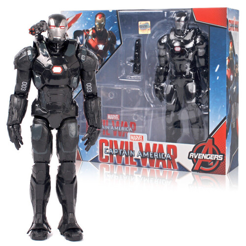 (War Machine) Marvel's Avengers Series Hulk Spiderman Hawkeye Model Bracket Toy Gift
