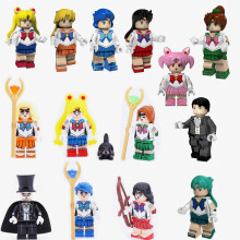 14PCS Sailor Moon Mizuno Yamei Minifigures Toys Fit Lego