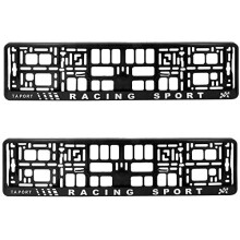 PAIR (2PCS) TAPORT RACING SPORT Car Registration License Number Plate Surround Holder Frame Surround