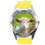 Yellow Leather Quartz Round Watch for Sheep Fans 1