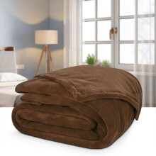 (COFFEE, KING) Warm Soft Large Blanket Mink Faux Fur Fleece Throw