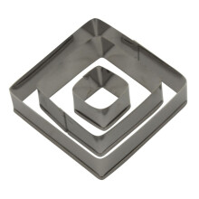 Square Fondant Cutter Set - 3 Sizes - 1 Pack (3 Pcs)