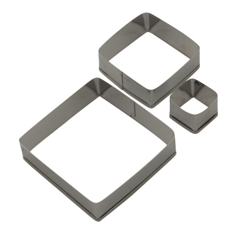 Square  Fondant Cutter Set - 3 Sizes - 1 Pack (3 Pcs) 1