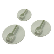 Forks Cutlery Fondant Cutter Set - 3 Sizes - 12 Packs (36 Pcs)