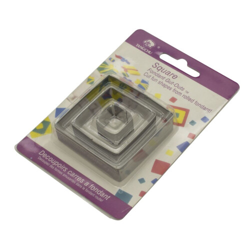 Square  Fondant Cutter Set - 3 Sizes - 1 Pack (3 Pcs) 2