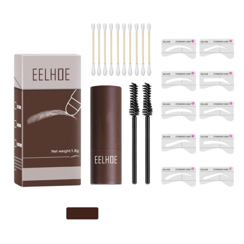 (Dark Brown) Eyebrow Stamp Shaping Kit Brow Power Makeup Set