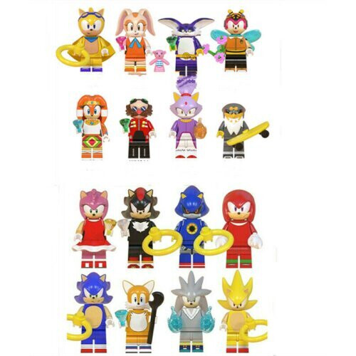 16Pcs Sonic The Hedgehog Minifigure Fit Lego Kid Toy Gift