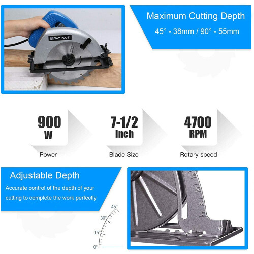 900W Heavy Duty 180mm Compact Multi Circular Saw Building Power Handheld Tool 2