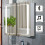Living And Home LED Bathroom Mirror Cabinet with Lights Shaver Socket Bluetooth Touch Sensor Demister Pad 1