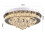 Living And Home Modern Round LED Ceiling Light Crystal Chandelier Lamp 40CM Dimmable 7