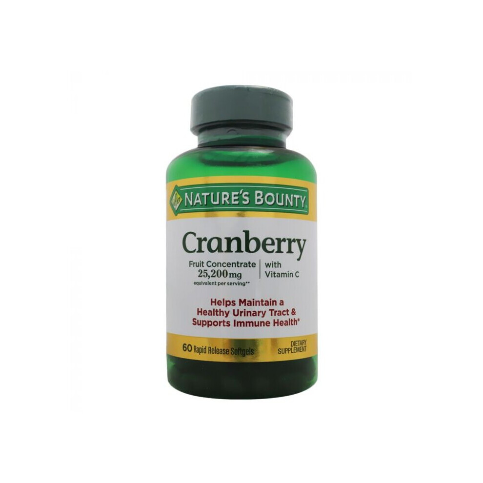 Nature's Bounty Cranberry 25,200 Mg With Vitamin C Softgels 60'S