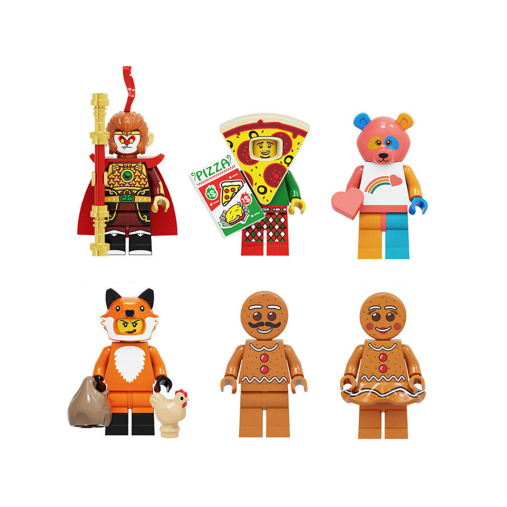 6pcs Minifigures Monkey King Bear Building Block Toys