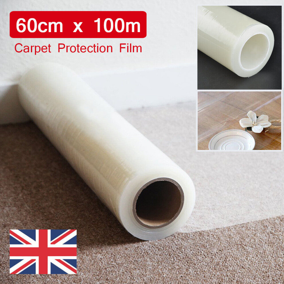100M Carpet Protection Protector Floor Stairs Film Self Adhesive Roll
