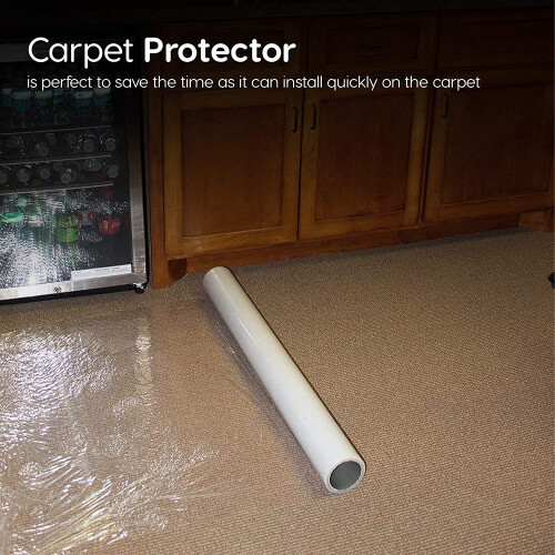 100M Carpet Protection Protector Floor Stairs Film Self Adhesive Roll 2