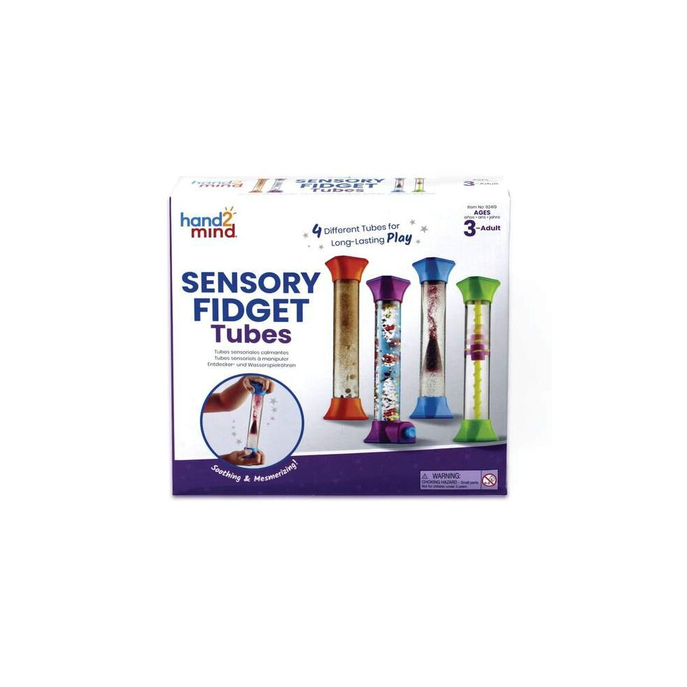 Learning Resources Sensory Fidget Tubes – Mesmerizing, Sealed Visual Fidget Toys For Kids' Focus And Calm
