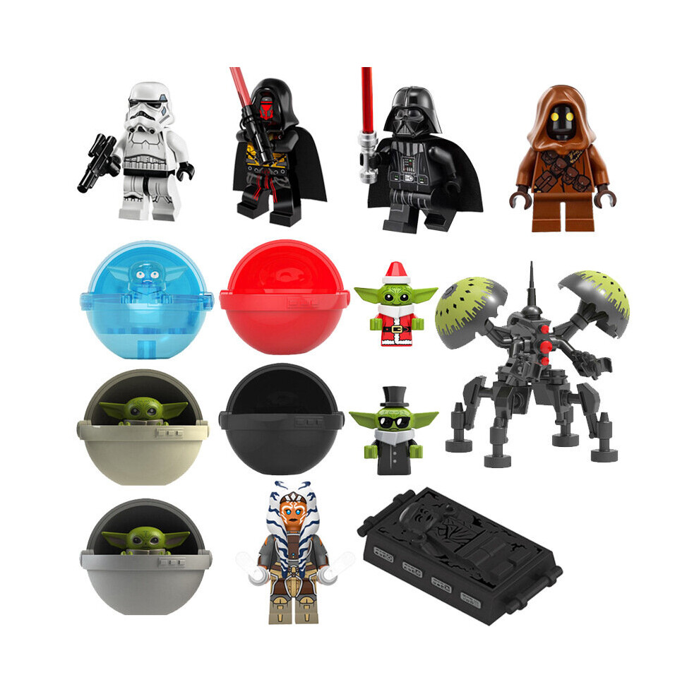 12PCS Star Wars Stormtrooper Yoda Minifigures Toys Fit Lego