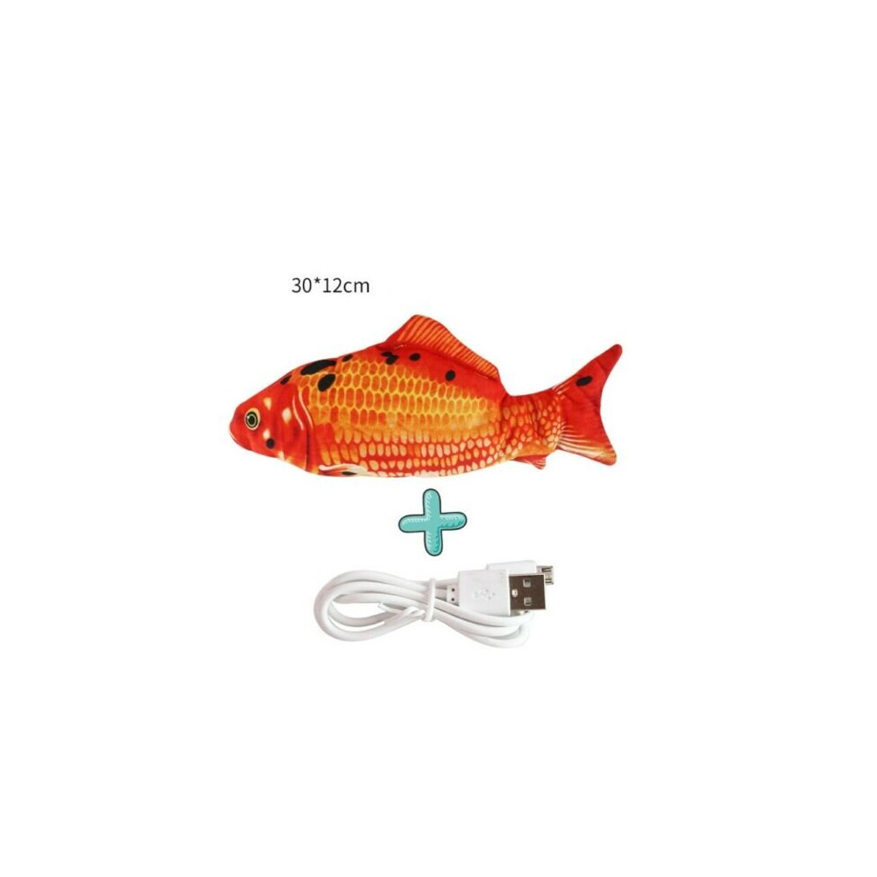 ( Red carp	) Electric Fish Wagging Moving Interactive Pet Toy