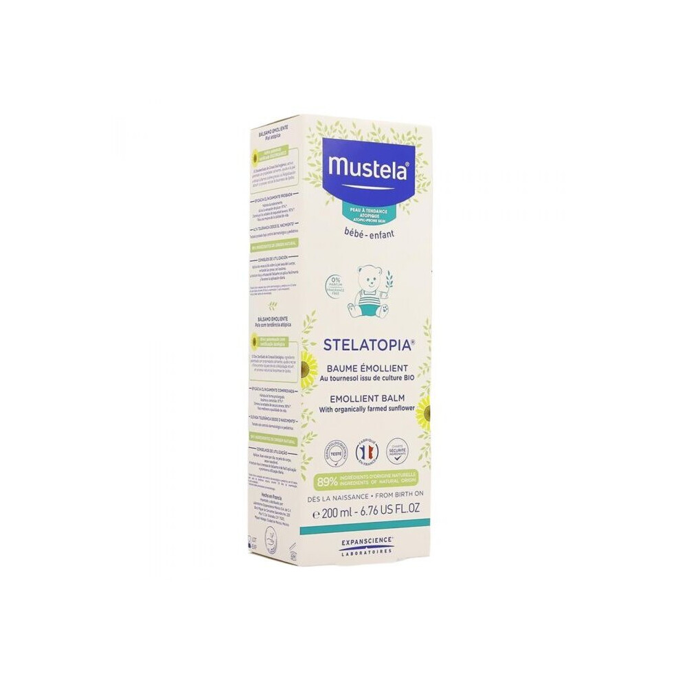 Mustela Stelatopia Emollient Cream  Face Soothing Facial Moisturizer 40mL