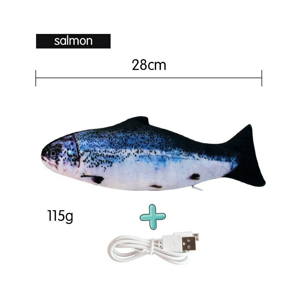 New Zihanjiau (Salmon) Electric Fish Wagging Moving Interactive Pet Toy Salmon
