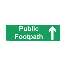 (150 x 50mm - 6 x 2, A - Sticker / Sav - Non-See Through) VE385 Public Footpath Sign Straight On Ahead Arrow Green Ramblers Cyclists Route 600mm x 200mm B - Magnetic - Vehicle Grade