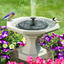 Solar Powered Fountain Bird Bath Water Pump Floating Pond Garden Pool Outside UK