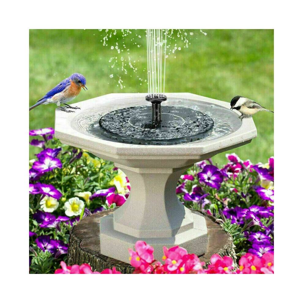 Idealer Solar Powered Fountain Bird Bath Water Pump Floating Pond Garden Pool Outside Uk