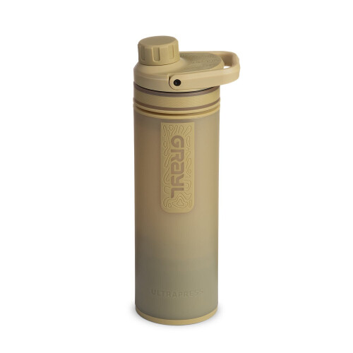 Grayl ULTRAPRESS Water Filter Purifier Bottle : Desert Tan
