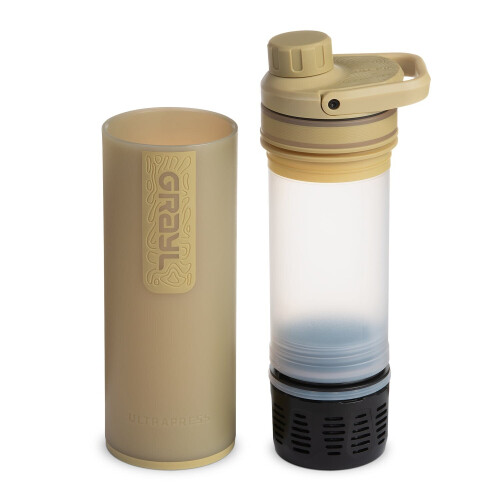 Grayl ULTRAPRESS Water Filter Purifier Bottle : Desert Tan 2