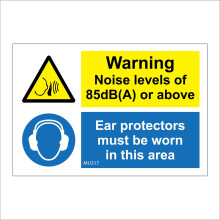 (300 x 200mm - 12 x 8, E - 3mm Standard Foamex Foamboard) MU317 Noise Levels Of 85DB A Or Above Sign Exceeds Sounds Loud Deafening 600mm x 450mm B - Magnetic - Vehicle Grade