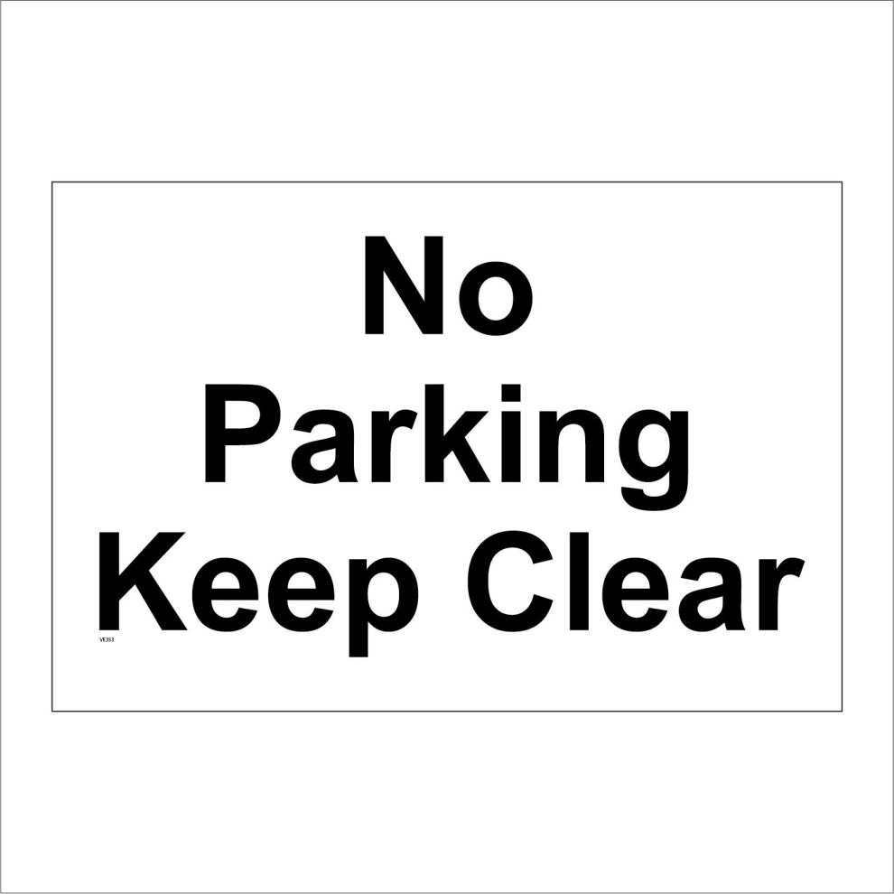 (600 x 400mm - 24 x 16, D - 1mm Pvc Foamex) VE353 No Parking Keep Clear Sign Access Private Driveway Private Property Land 600mm x 450mm B - Magnetic-image-OPC-P8R8SZR-NEW